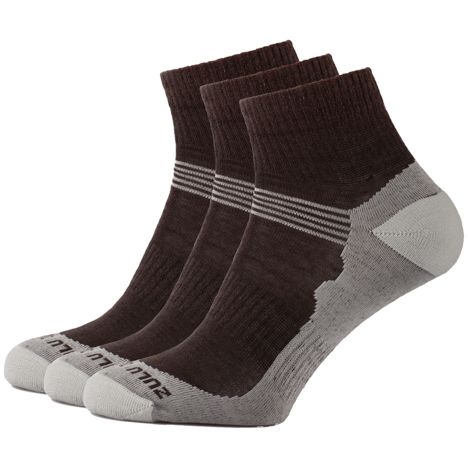 Skarpetki Zulu Merino Lite 3 pack Rozmiar skarpet: 35-38 / Kolor: szary/brązowy