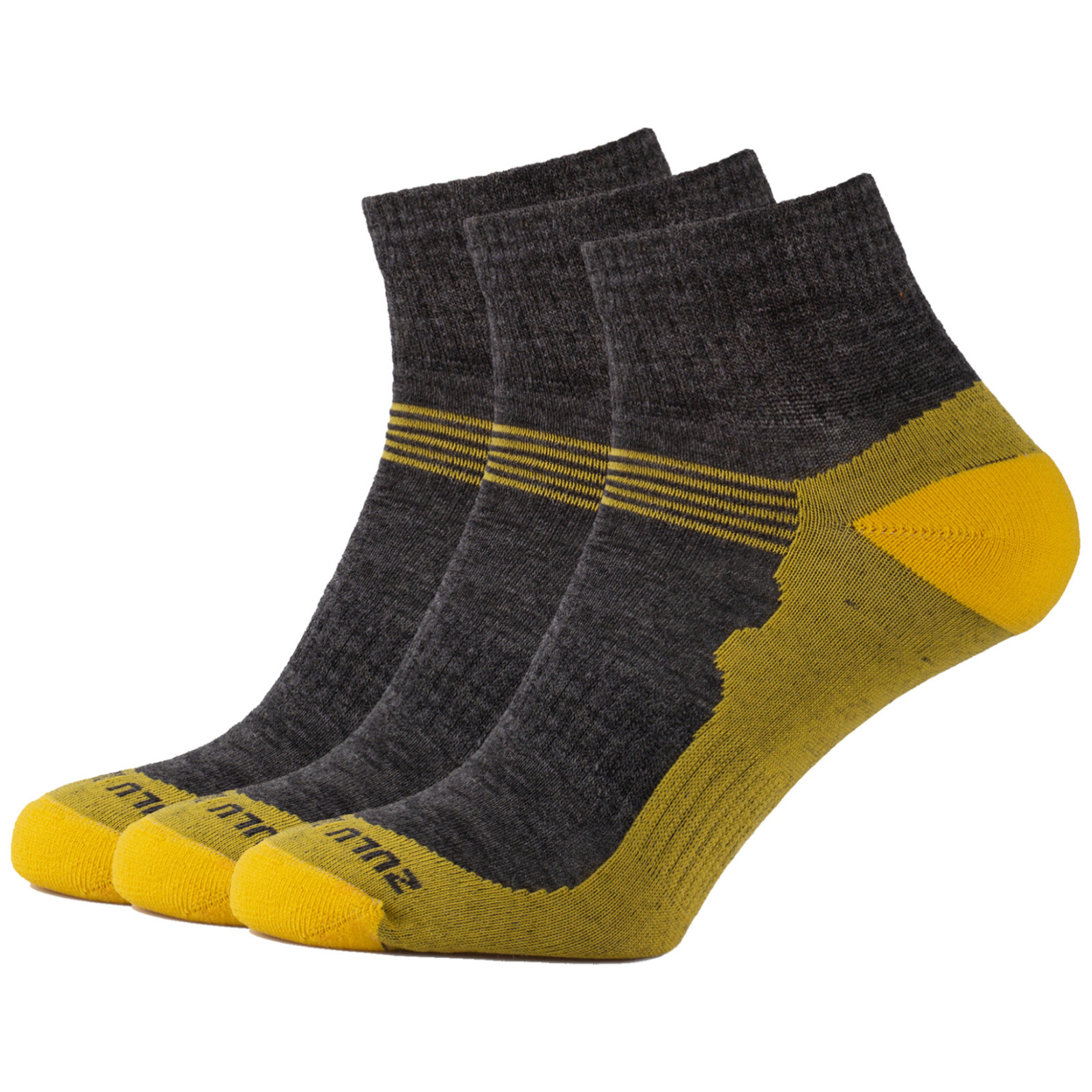 Skarpetki Zulu Merino Lite 3 pack Rozmiar skarpet: 35-38 / Kolor: szary/żółty