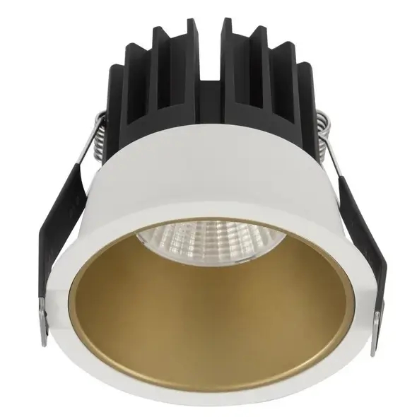 Wpuszczana sufitowa lampa ARAMIEL LE65107 LED 13W 3000K podtynkowa biała złota