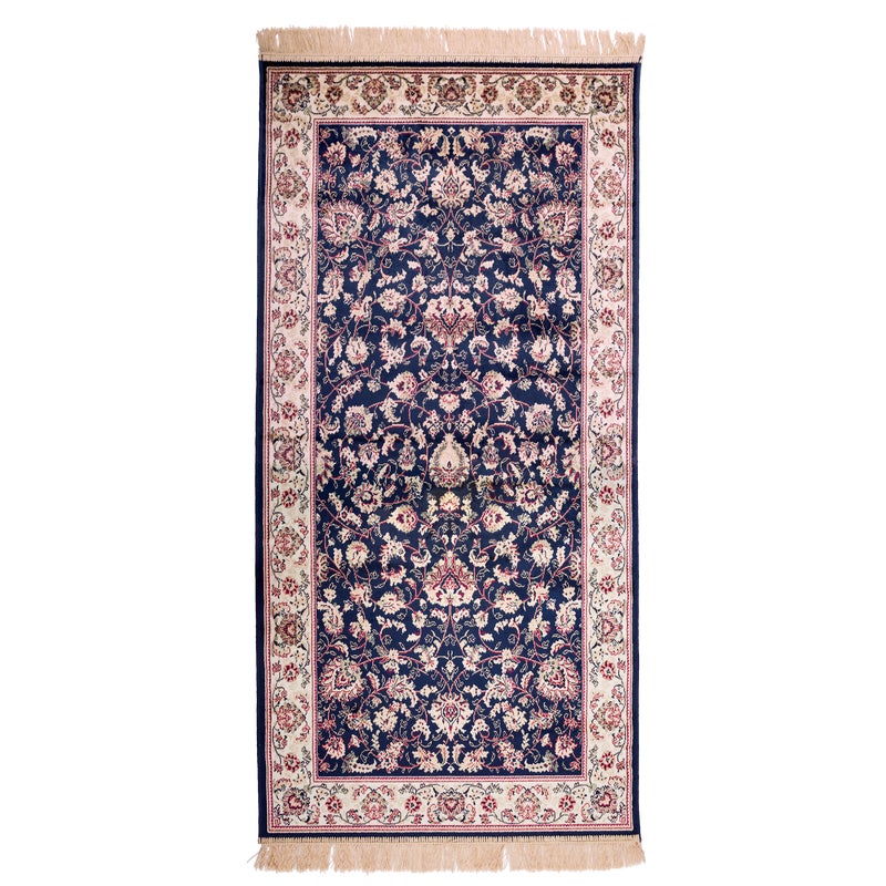 Dywan z frędzlami Teheran Klasyk granatowo-beżowy 80 x 150 cm