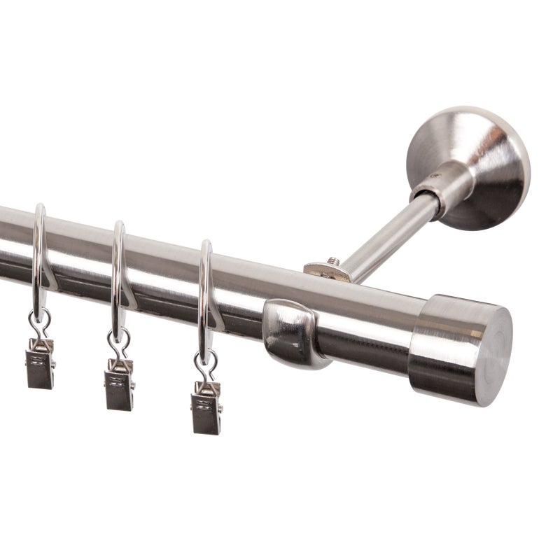 Karnisz Industrial 240 cm pojedynczy efekt stali 25 mm