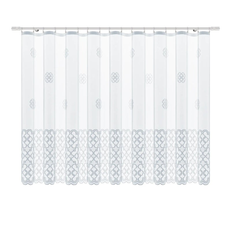 Firana dekoracyjna 160 x 300 cm biała na taśmie