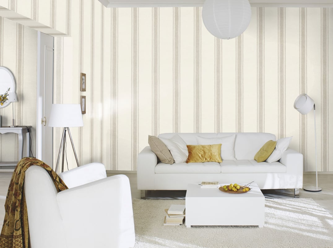 Tapeta Pasy beżowa winylowa na flizelinie