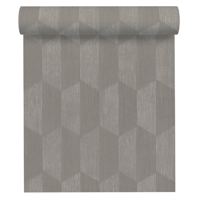 Tapeta Geometryczna 385923 brązowa winylowa na flizelinie