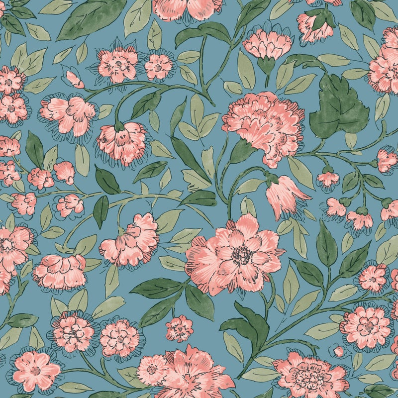 Tapeta Josephine jasnoniebieska winylowa na flizelinie Inspire