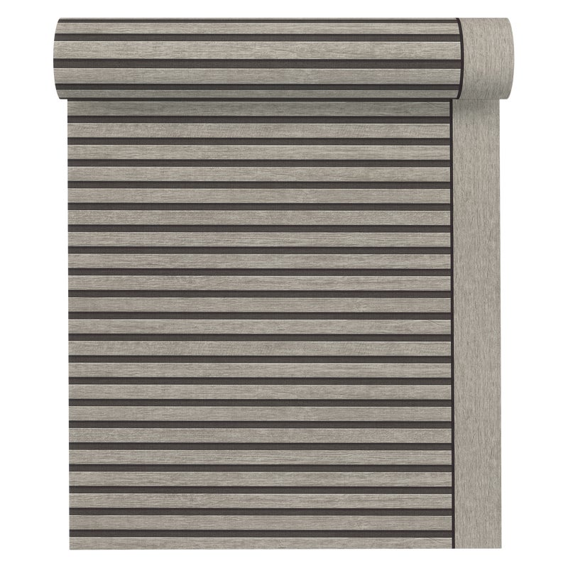 Tapeta Lamer lamele ciemnoszara winylowa na flizelinie