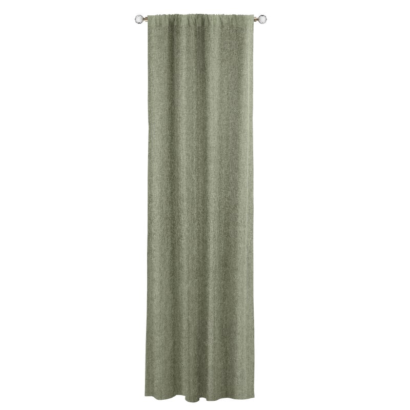 Zasłona Loom zielona 140 x 280 cm na taśmie