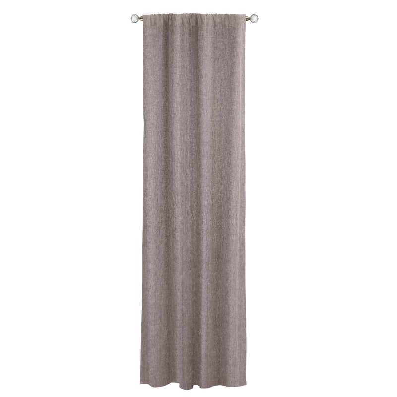 Zasłona Loom brązowa 140 x 280 cm na taśmie