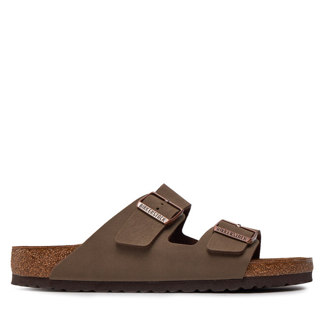Klapki Birkenstock Arizona Birko-Flor nubuk 151181 Brązowy