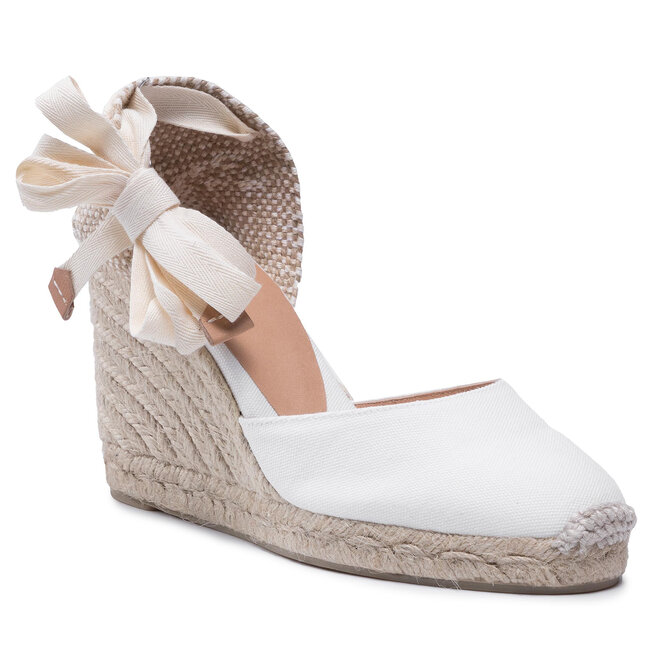 Espadryle Castañer Carina/8/001 020962-200 Biały