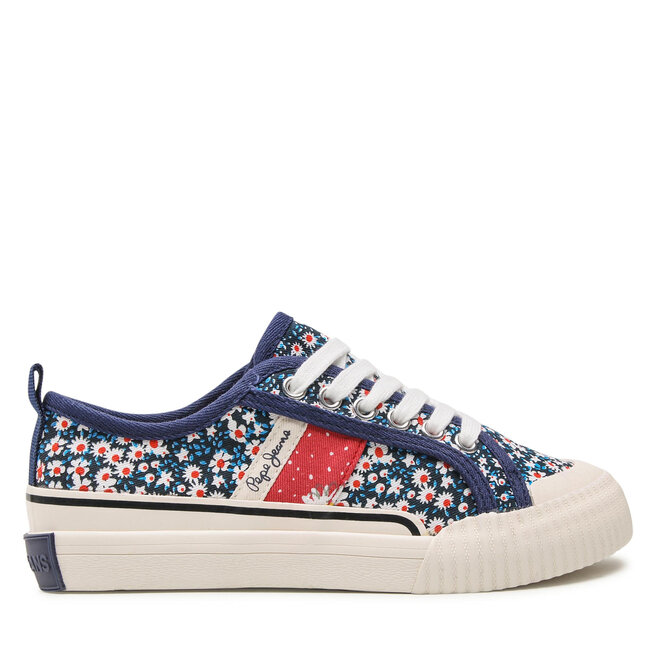 Tenisówki Pepe Jeans Ottis Flower Girl PGS30541 Granatowy
