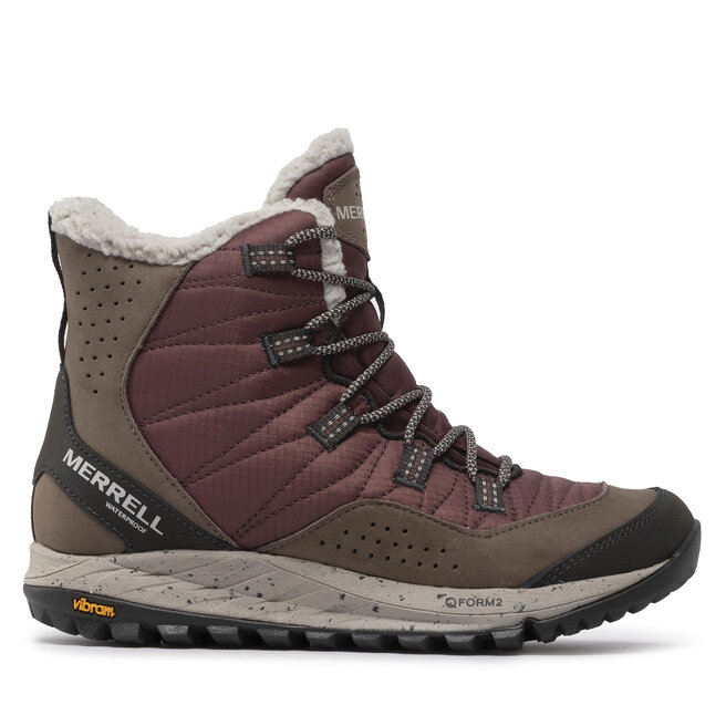 Śniegowce Merrell Antora Sneaker Boot Wp J066930 Bordowy