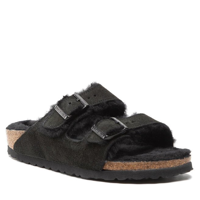 Klapki Birkenstock Arizona Shearling 0752663 Czarny
