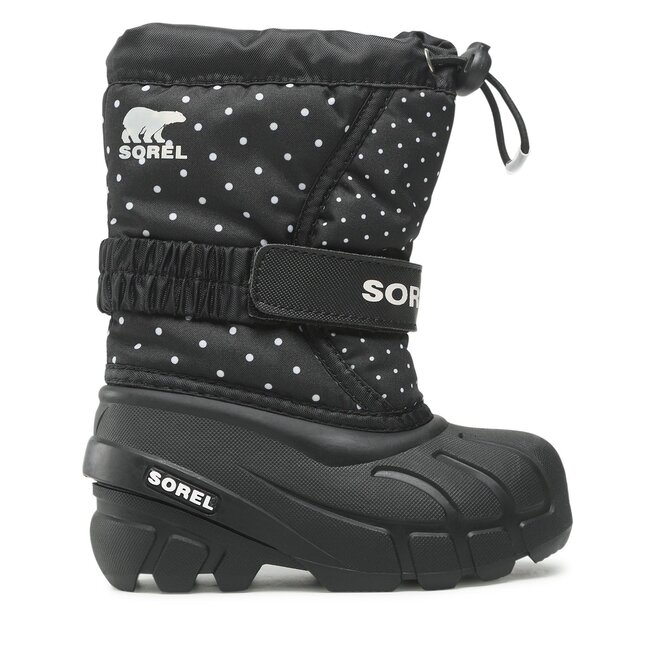 Śniegowce Sorel Childrens Flurry Print NC3503-010 Czarny