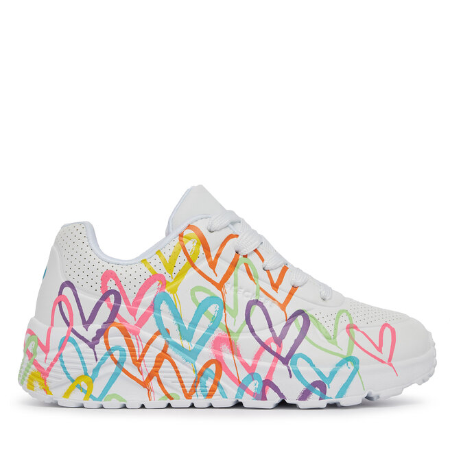 Sneakersy Skechers Uno Lite Spread The Love 314064L/WML Biały