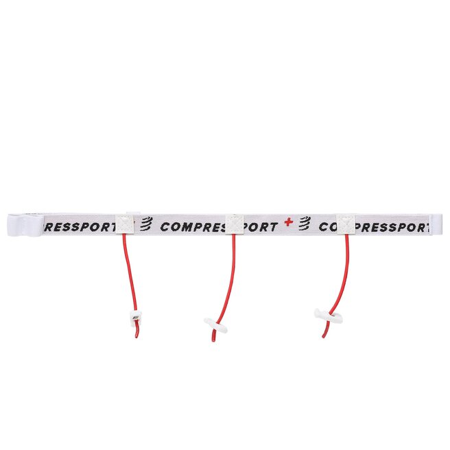 Pas sportowy Compressport Race Belt CU00013B Biały