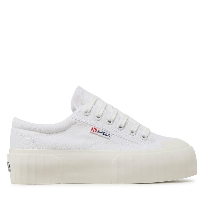 Trampki Superga Stripe Platform 2631 S5111SW Biały