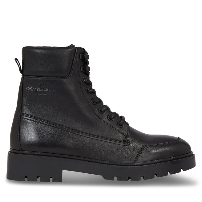 Trapery Calvin Klein Jeans Combat Mid Laceup Wl Lth YM0YM00847 Czarny