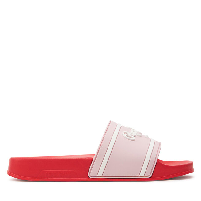 Klapki Pepe Jeans Slider Logo G PGS70061 Różowy