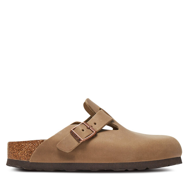 Klapki Birkenstock Boston zamsz 1019484 Brązowy
