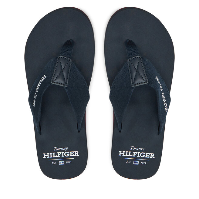 Japonki Tommy Hilfiger Hilfiger 85 Beach Sandal FM0FM05339 Granatowy