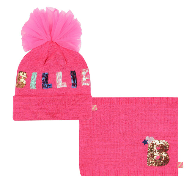 Komplet czapka i komin Billieblush U20611 Różowy