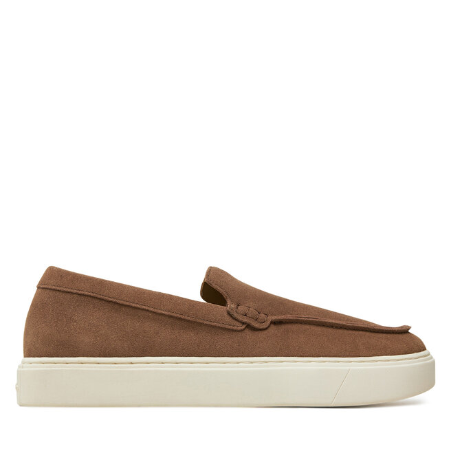 Półbuty Calvin Klein Moccasin Suede HM0HM01794 Brązowy