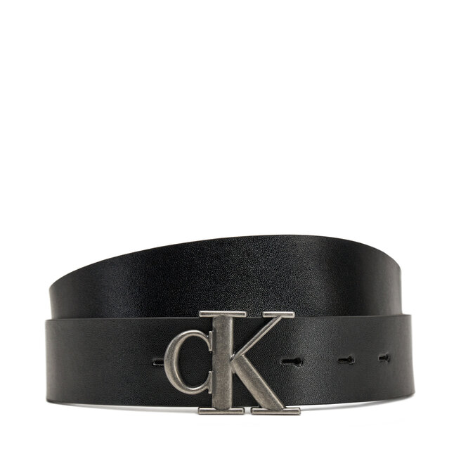Pasek Męski Calvin Klein Jeans Monogram Plaque 35mm Rev/Adj LV04G7002G Czarny