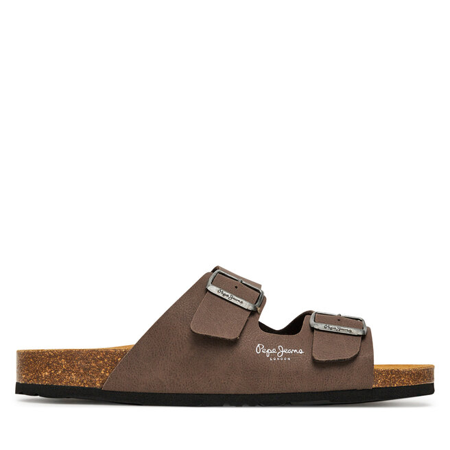 Klapki Pepe Jeans Bio M Double Chicago PMS90110 Brązowy