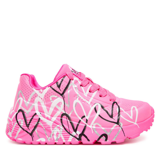 Sneakersy Skechers Uno Lite-Metallic Love 314067L/HPMT Różowy