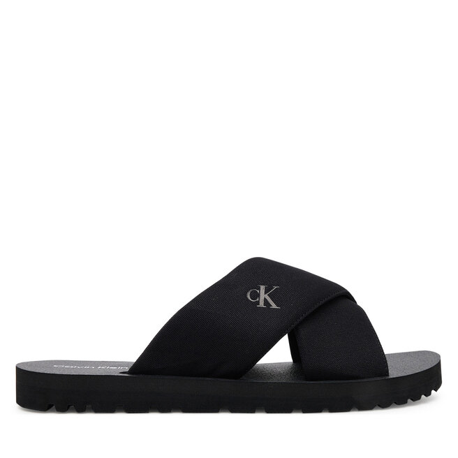 Klapki Calvin Klein Jeans Cross Sandal Crxs Tx YM0YM01223 Czarny