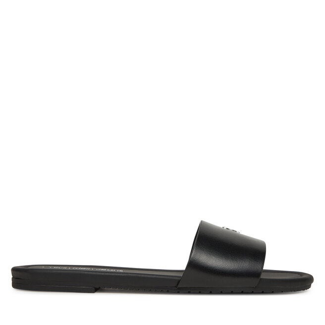 Klapki Calvin Klein Jeans Flat Sandal Slide Mg YW0YW01697 Czarny