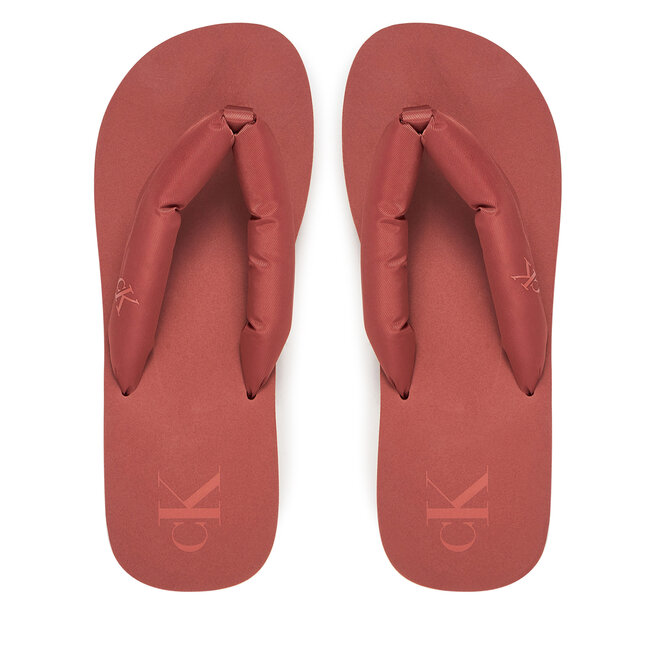 Japonki Calvin Klein Jeans Beach Sandal Flatform Ttxr Satin YW0YW01723 Brązowy