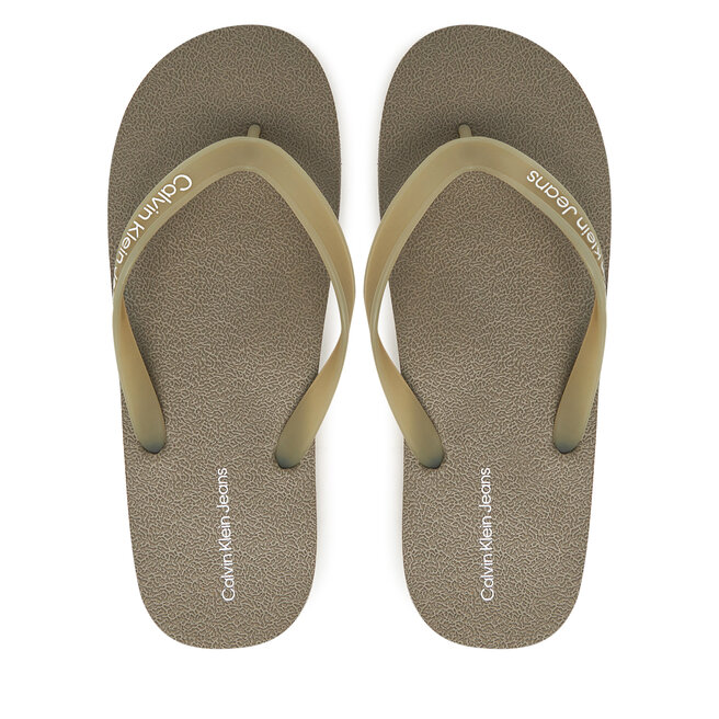 Japonki Calvin Klein Jeans Thong+ Tpu YM0YM01265 Brązowy