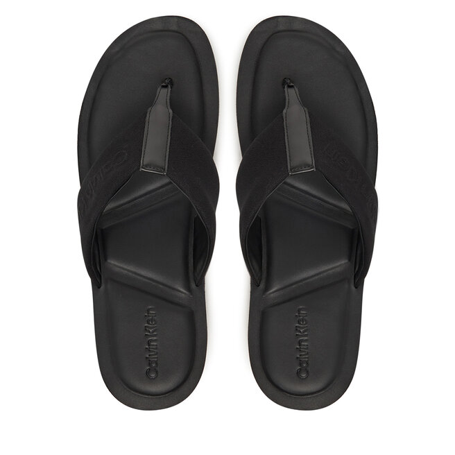 Japonki Calvin Klein Toepost Cv Logo HM0HM01745 Czarny