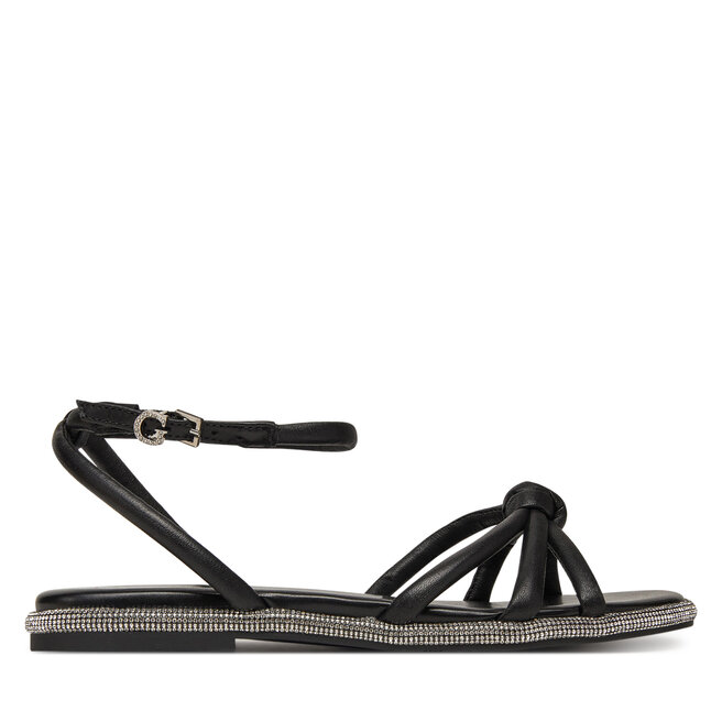 Sandały Guess FLJSLO LEA03 Czarny