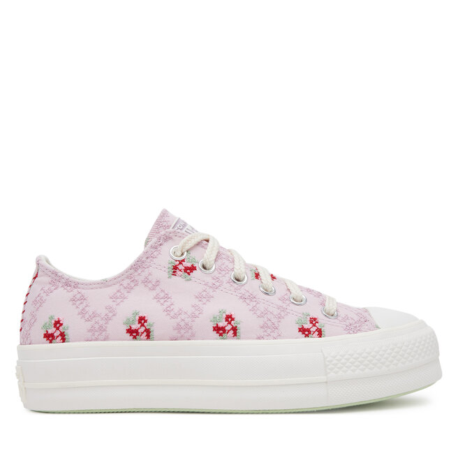 Trampki Converse Chuck Taylor All Star Lift Platform Rose Cross Stitch A13660C Różowy