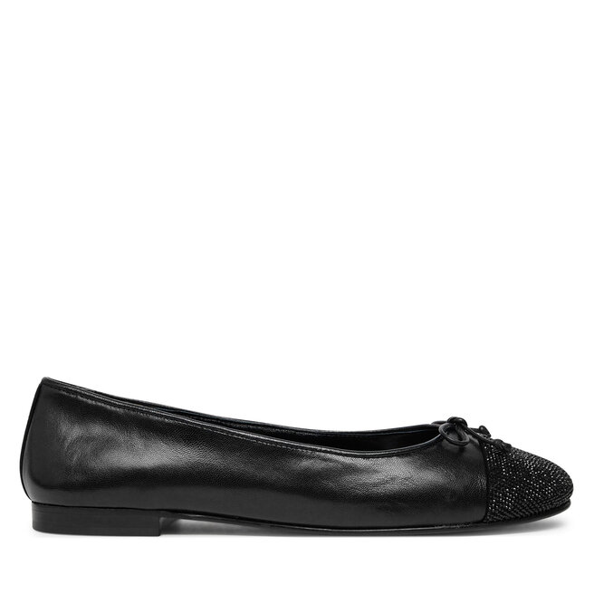 Baleriny Tory Burch Cap-Toe Pave Ballet 166214 Czarny