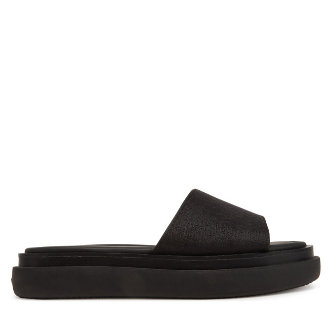 Klapki Calvin Klein Flatform Slide Jacq HW0HW02461 Czarny