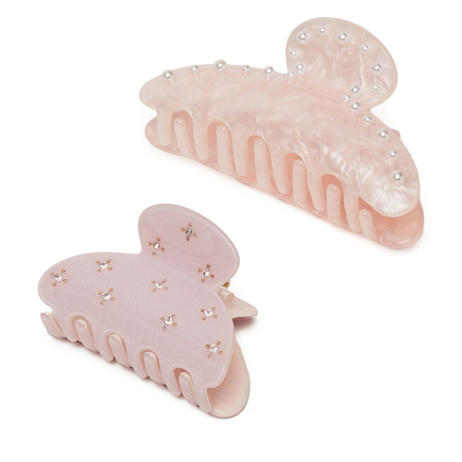 Zestaw 2 spinek do włosów Pieces Pclala 2-Pack Hairshark 17156122 Różowy