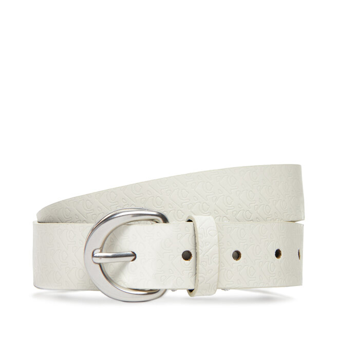Pasek Damski Calvin Klein Classic Buckle Aop 30Mm LV04K7019G Biały