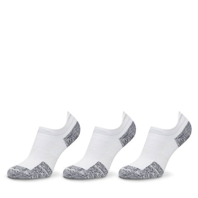 Zestaw 3 par niskich skarpet unisex Under Armour UA ArmourDry® Run 1387044 Biały