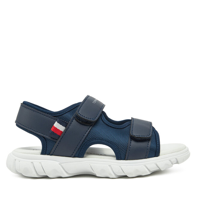 Sandały Tommy Hilfiger Velcro Sandal T1B2-33898-1591 S Granatowy