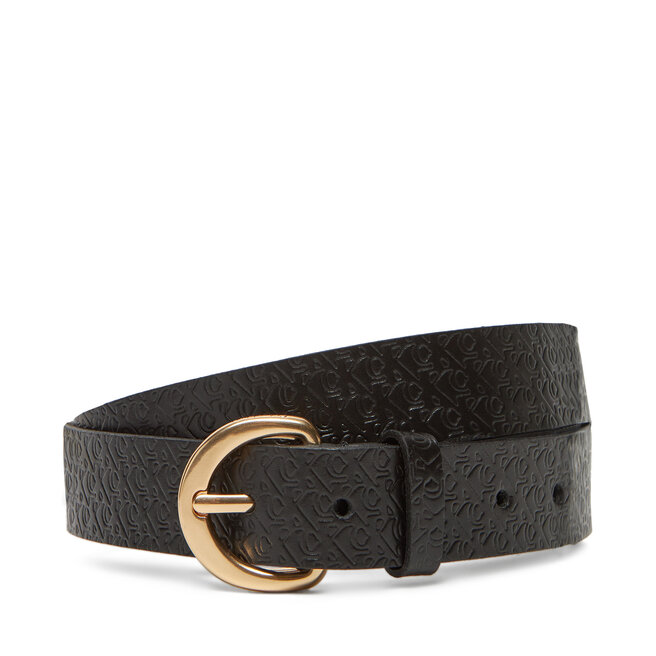 Pasek Damski Calvin Klein Classic Buckle Aop 30Mm LV04K7019G Czarny