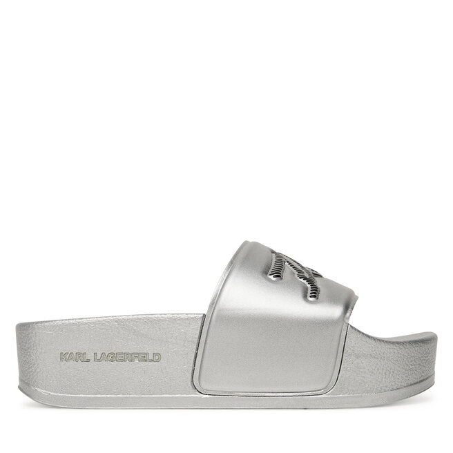 Klapki KARL LAGERFELD Kondo Maxi KL80872 Srebrny