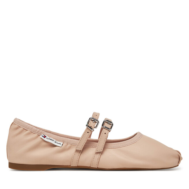 Baleriny Tommy Jeans Ballerina EN0EN02720 Różowy