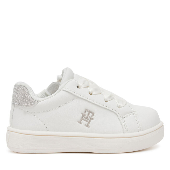 Sneakersy Tommy Hilfiger Low Cut Velcro Sneaker T1A9-33728-1439 M Biały