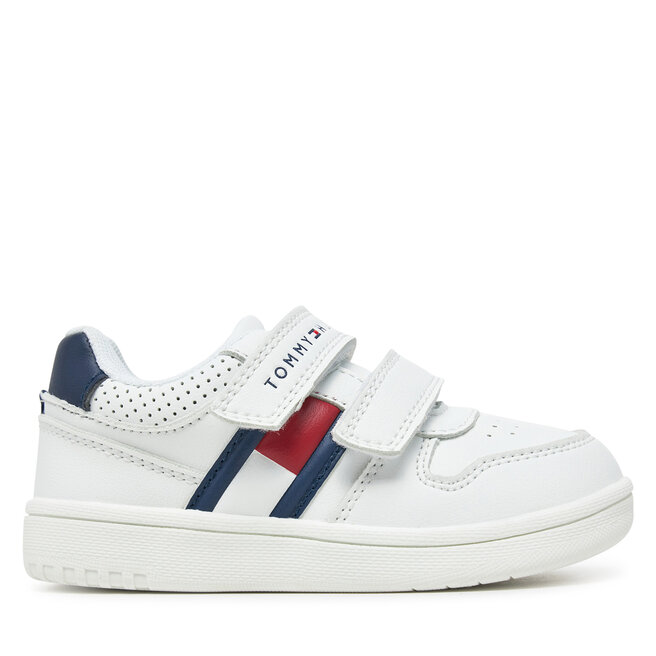 Sneakersy Tommy Hilfiger Flag Low Cut Velcro Sneaker T1X9-33841-1355 M Biały