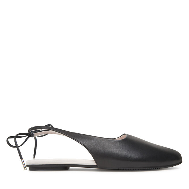 Sandały Calvin Klein Ballerina Sling Back Lth HW0HW02655 Czarny