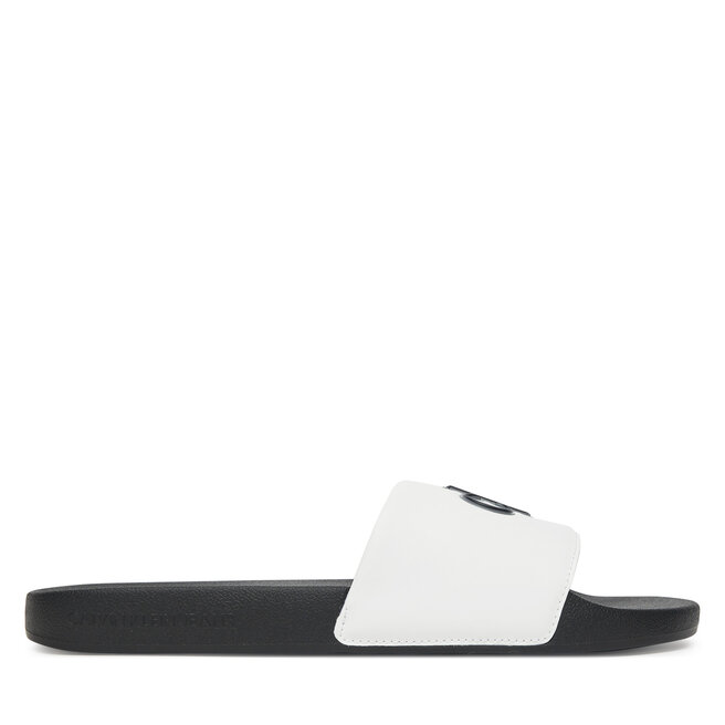 Klapki Calvin Klein Jeans Slide Jelly Mono Pu YM0YM01281 Biały